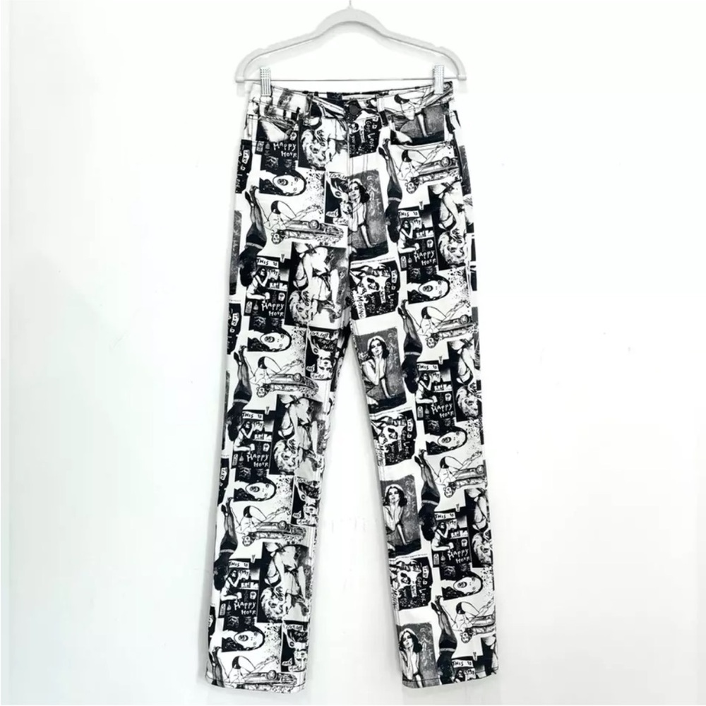 Reformation Newsprint Comic Book
High Rise Straight Leg Jeans 23 NEW - Picture 11 of 15